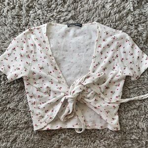 Brandy Melville flower wrap top